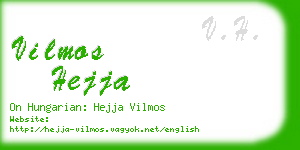 vilmos hejja business card